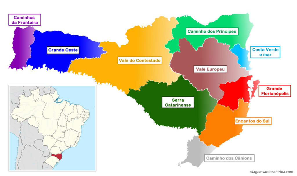 Mapas Turísticos de Santa Catarina